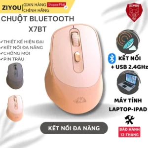 Chuột Bluetooth Không Dây Đa Năng Ziyou X7BT Thiết Kế Công Thái Học Chống Mỏi Pin Sạc